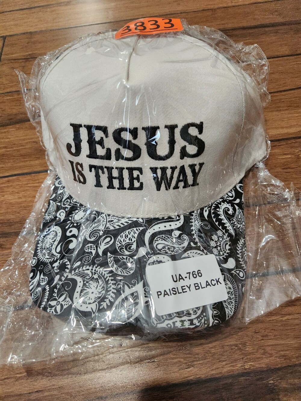 Jesus Is The Way Black & White Paisley Cap